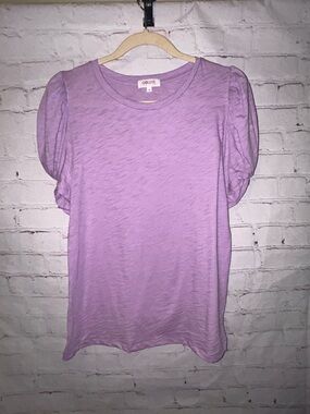 Goldie Twisted Puff-Sleeve Top size M